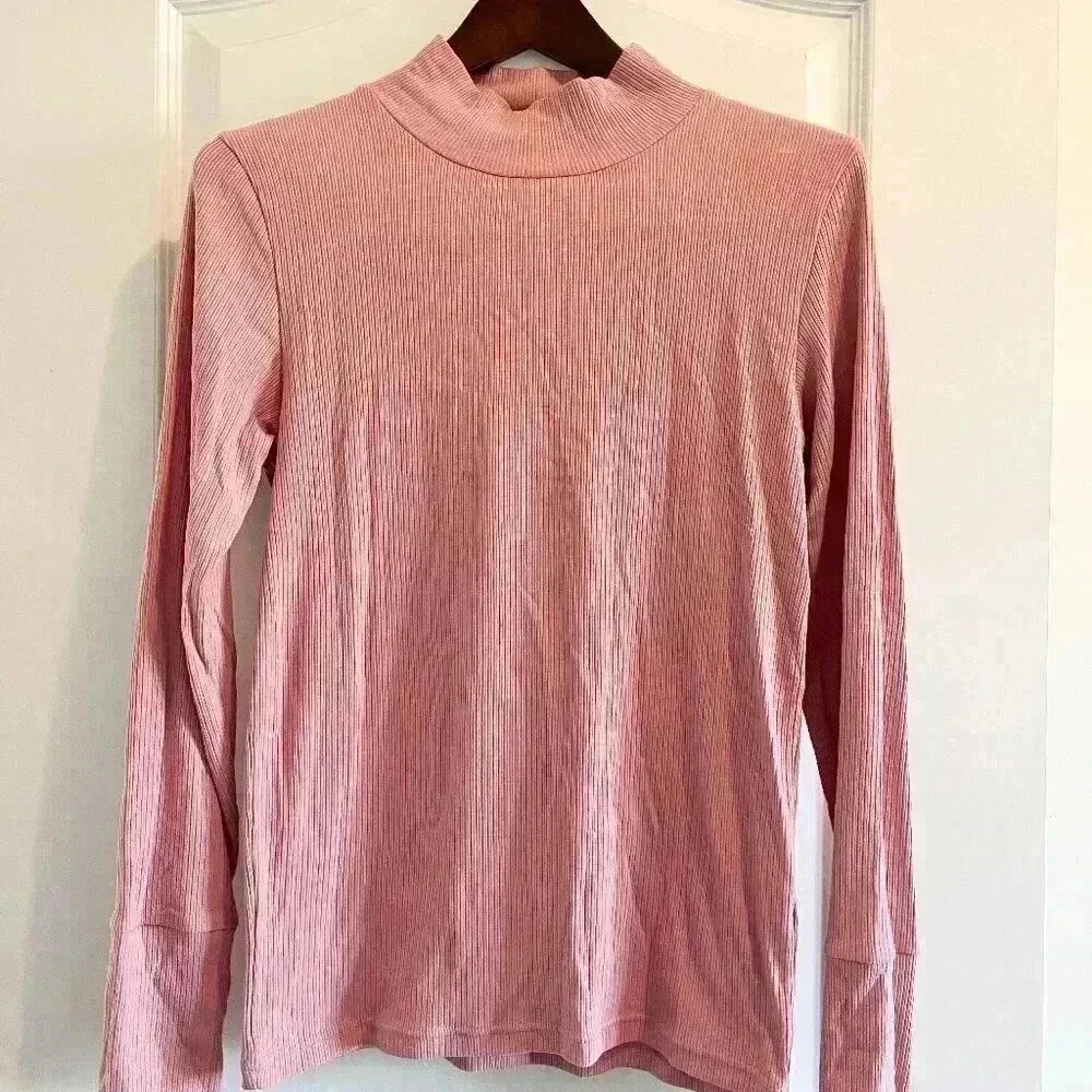 J. Crew ribbed mockneck shirt (SZ L)